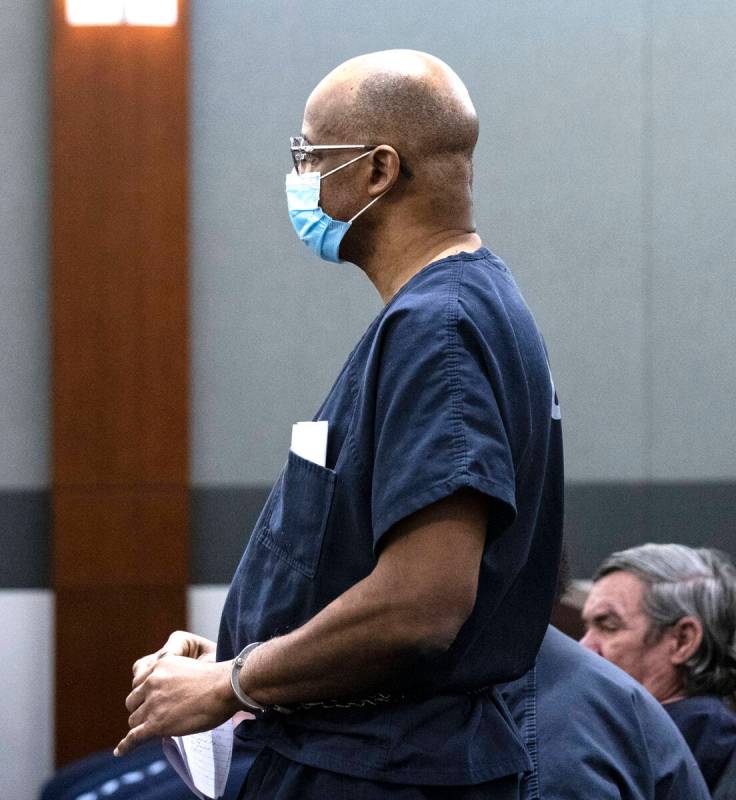 Wendell Melton, who was found guilty of killing his 14-year-old son, appears in court during hi ...