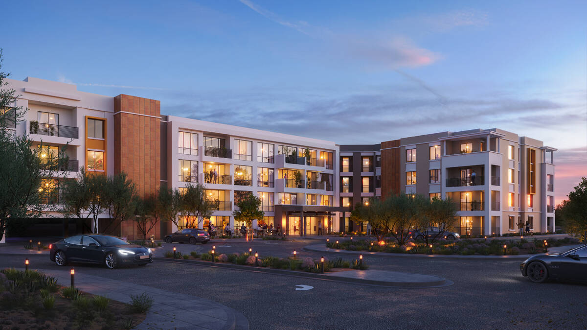 An artist's rendering of a planned 244-unit apartment complex in Henderson's Inspirada communit ...