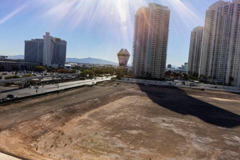 A vacant plot of land where ex-NBA player Jackie Robinson is planing to build an arena and a ho ...