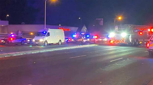 This image provided by KTTV shows the scene after a shooting at a gay nightclub in Colorado Spr ...