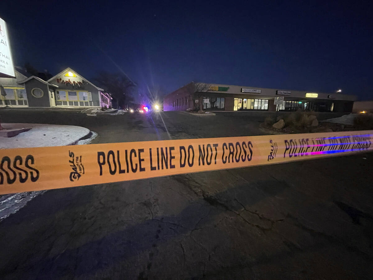 Crime tape is set up near a gay nightclub in Colorado Springs, Colo., Sunday, Nov. 20, 2022, wh ...