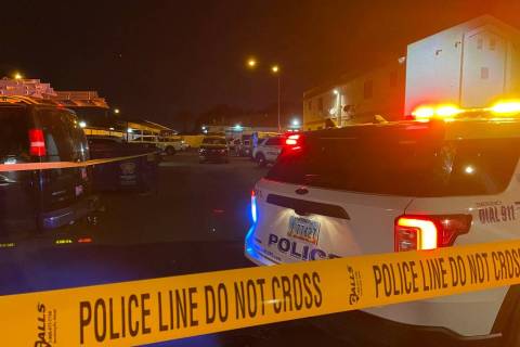 North Las Vegas police were investigating a homicide in the 3100 block of Plumwood Lane around ...