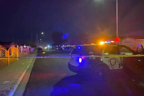 Las Vegas police were investigating a homicide in the 1100 block of Hassell Avenue on Saturday, ...