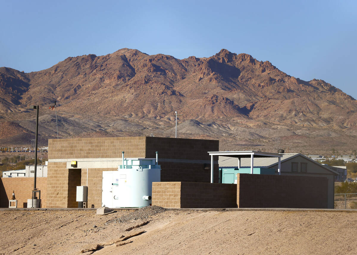 Evaporation ponds at the Boulder City wastewater treatment facility are shown on Wednesday, Nov ...