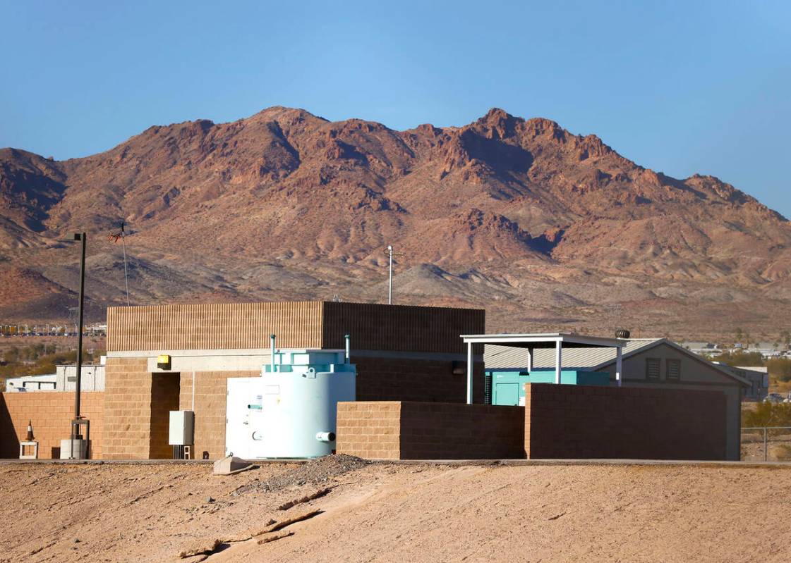 Evaporation ponds at the Boulder City wastewater treatment facility are shown on Wednesday, Nov ...