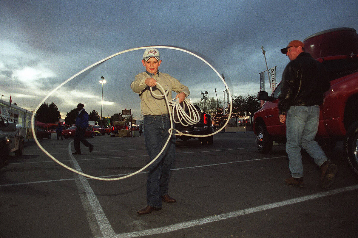 uan Pablo Rodriguez of Guanajuato Mexico practies his rope skills outside of the Thomas and Mac ...