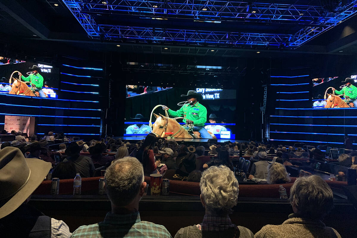 A full house takes in the viewing party at the South Point Showroom on the second night of the ...