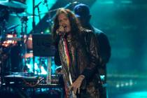 Steven Tyler performs during the Rock & Roll Hall of Fame Induction Ceremony on Saturday, Nov. ...