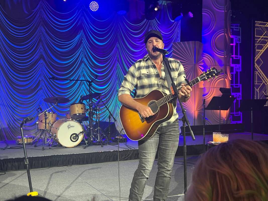 Country superstar Luke Bryan performs at Resorts World President and COO Scott Sibella's 60th b ...