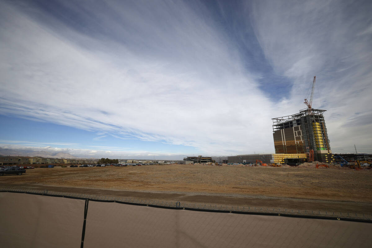 Station Casinos' under-construction Durango resort with a parcel of adjacent land is seen, Mond ...