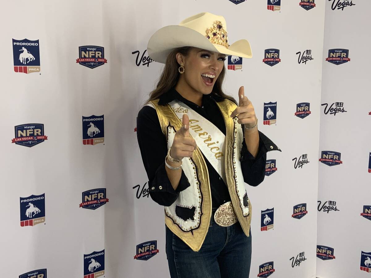 Kennadee Riggs, the newly crowned Miss Rodeo America, was all smiles as she made her first majo ...