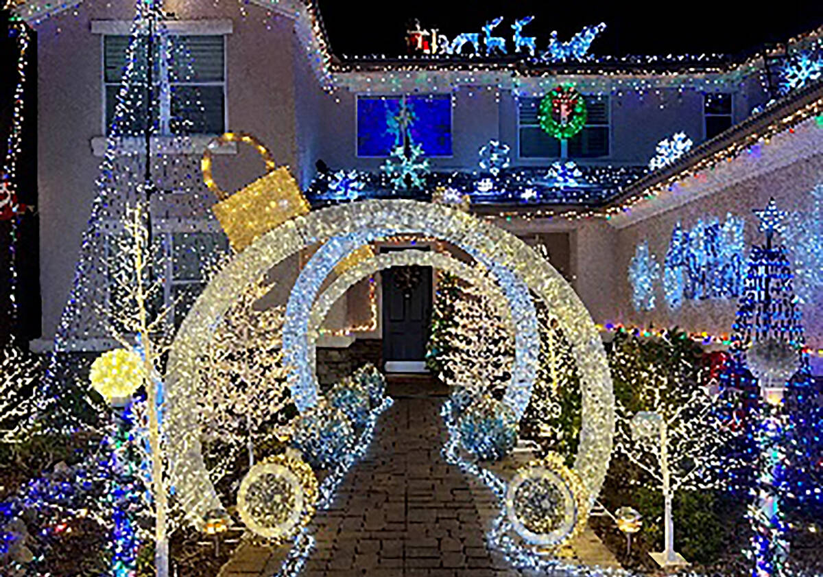 One of the homes listed on the Las Vegas Christmas Lights Map. (Vegas Family Guide)
