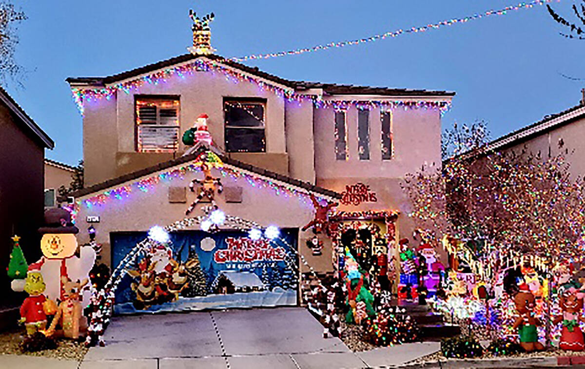 One of the homes listed on the Las Vegas Christmas Lights Map. (Vegas Family Guide)