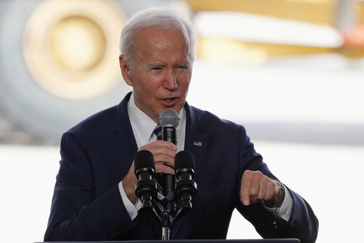 FILE - President Joe Biden speaks after touring the Taiwan Semiconductor Manufacturing Company ...
