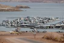 Roughly 2,000 boats are docked at Lake Mead, including these seen Monday, Dec. 5, 2022, at Lake ...