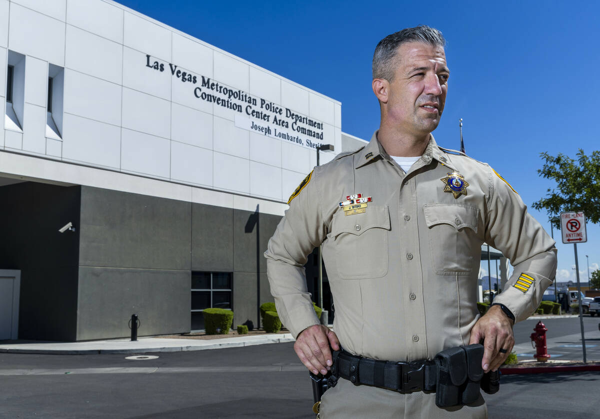 Metropolitan Police Department Capt. Joshua Bitsko outside the convention center area command, ...