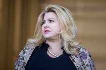 Former Las Vegas City Councilwoman Michele Fiore has applied to fill a vacant seat in Pahrump J ...