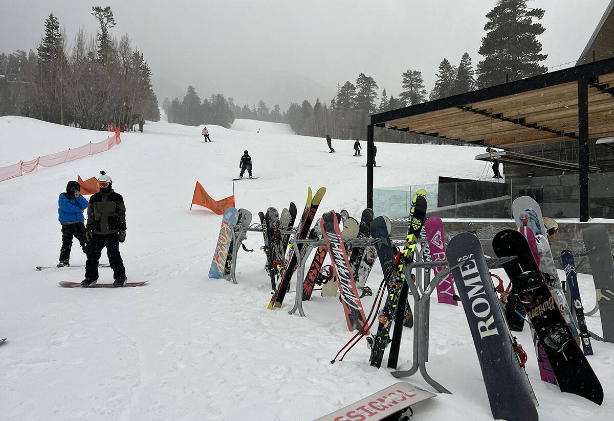 About 700 skiers and snowboarders enjoyed the slopes at Lee Canyon on Sunday, Dec. 11, 2022, as ...