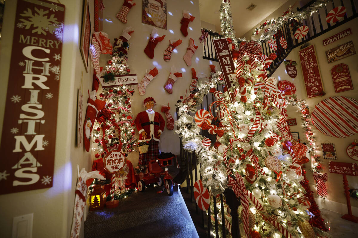 The interior of the Candy Cane House is seen, Friday, Dec. 16, 2022, in Henderson. Victor Carde ...