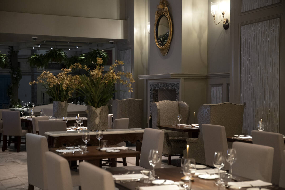 The interior of Martha Stewart’s new restaurant, The Bedford, in Paris Las Vegas on Satu ...