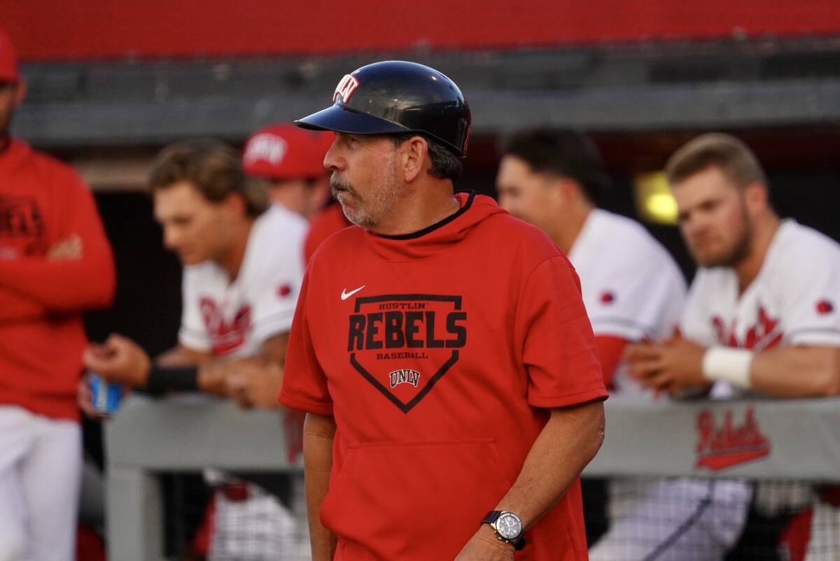 UNLV associate head baseball coach Kevin Higgins. Photo courtesy of Lucas Peltier/UNLV.