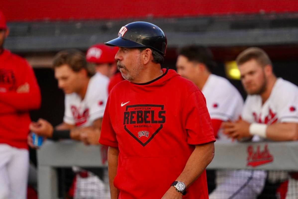 UNLV associate head baseball coach Kevin Higgins. Photo courtesy of Lucas Peltier/UNLV.