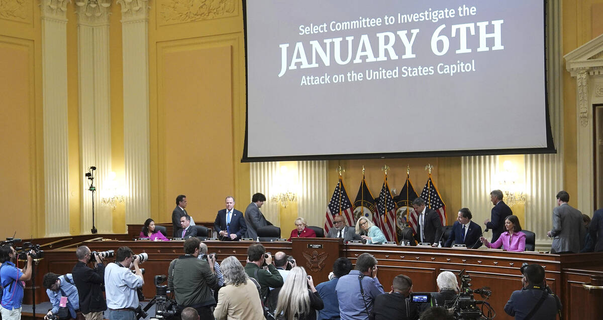 Committee members arrive as the House select committee investigating the Jan. 6 attack on the U ...