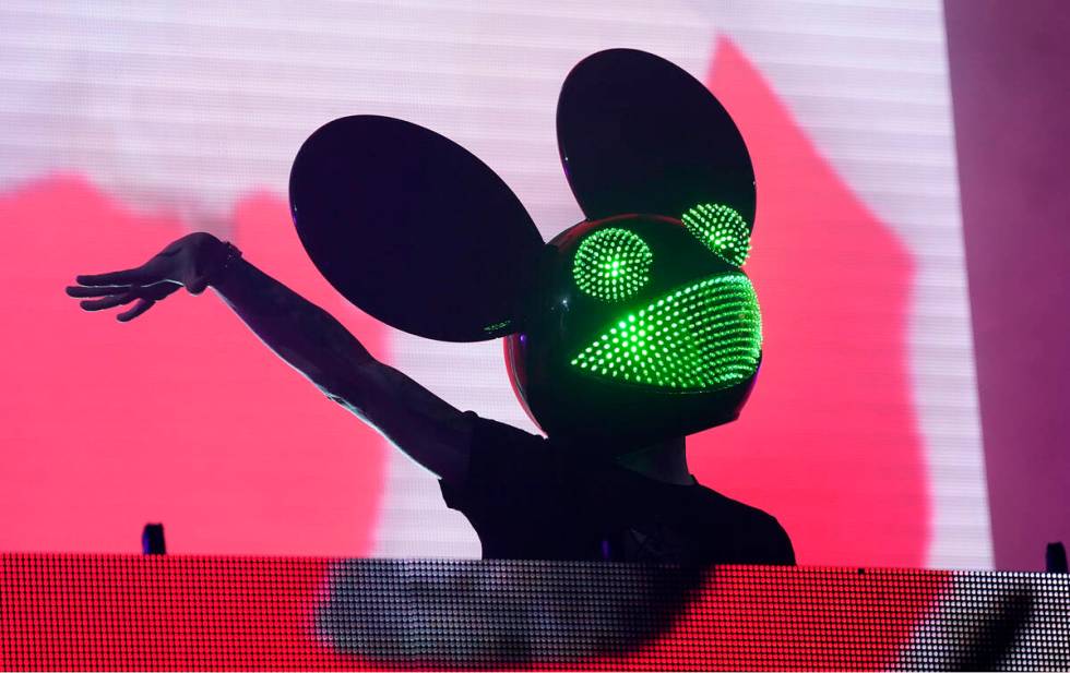 Electronic music producer Deadmau5 performs at SoFi Stadium, Saturday, July 17, 2021, in Los An ...