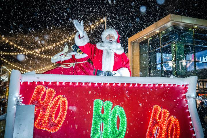 Santa makes his usual appearance at the Downtown Summerlin Holiday Parade. (Howard Hughes Corp.)