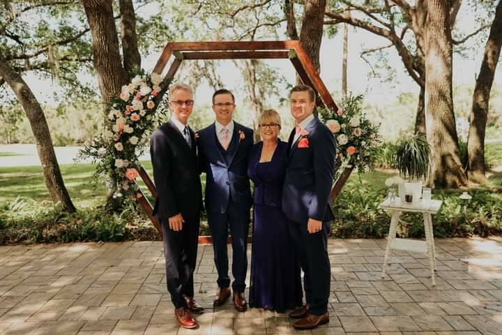 Chris and Kit Parrish and their two sons pose for a family photo. As the original owners they b ...