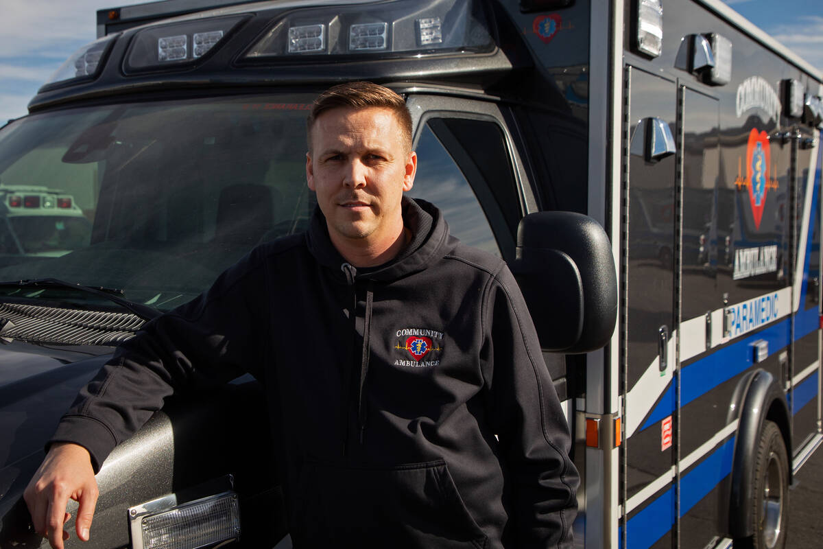 Glen Simpson, Senior Director of Community Ambulances, poses for a portrait at headquarters on ...