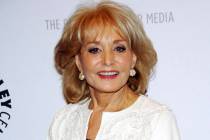 FILE - Barbara Walters arrives to participate in a panel discussion featuring the hosts of ABC' ...