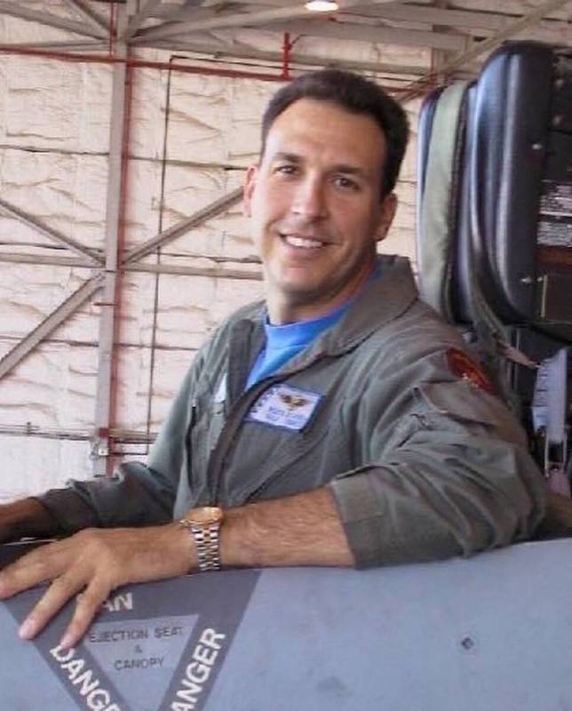 Marines Corp Lt. Col. Ross Scanio poses in a fighter jet. Scanio, 58, died in a single-engine a ...