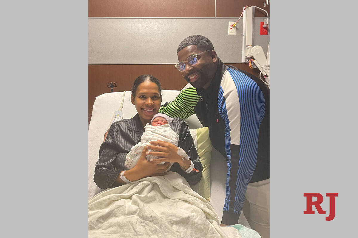 Baby girl Shiloh and her family, who declined to be named, at Henderson Hospital. (Courtesy of ...