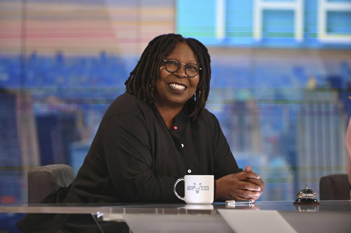 This image released by ABC shows co-host Whoopi Goldberg on the set of the daytime talk series ...