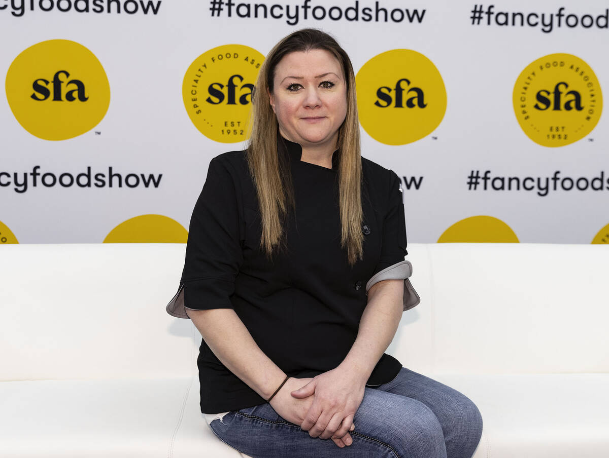 Nicole Brisson, executive chef of Brezza, poses for a photo during Fancy Food Show at the Las V ...