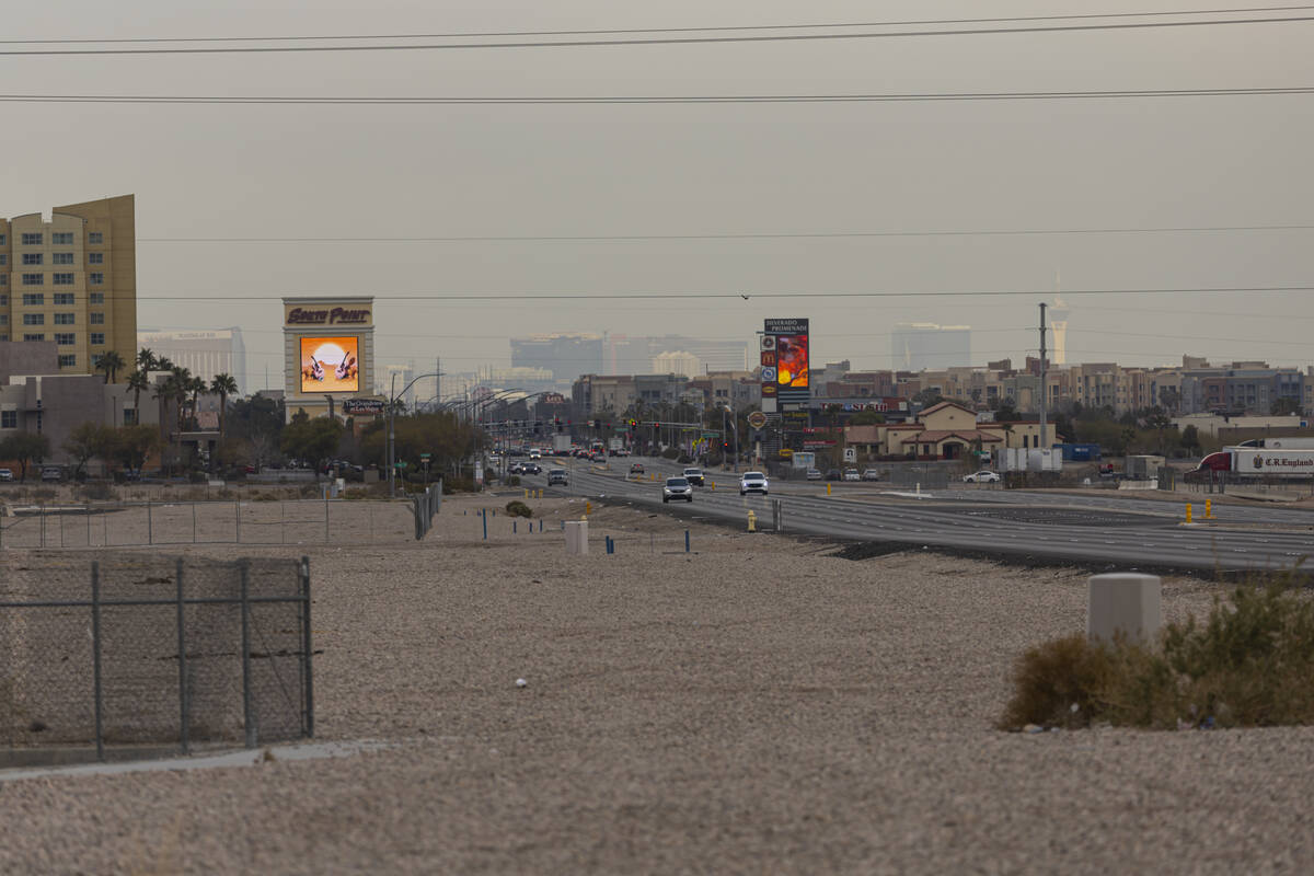 Land recently sold by Station Casinos is pictured off of Las Vegas Boulevard and Cactus Avenue ...