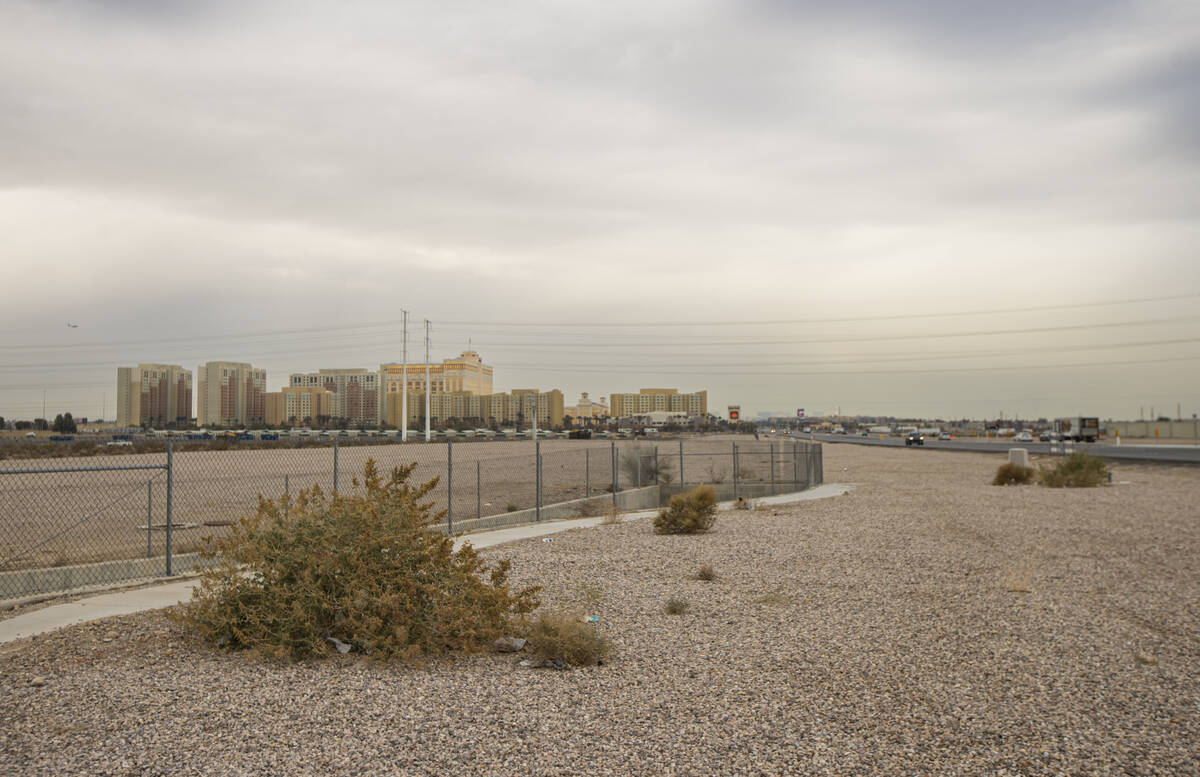 Land recently sold by Station Casinos is pictured off of Las Vegas Boulevard and Cactus Avenue ...