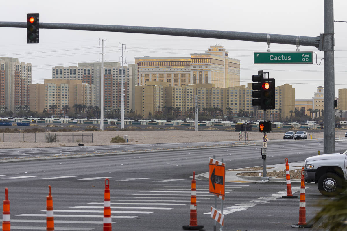 Land recently sold by Station Casinos is pictured off of Las Vegas Boulevard and Cactus Avenue ...