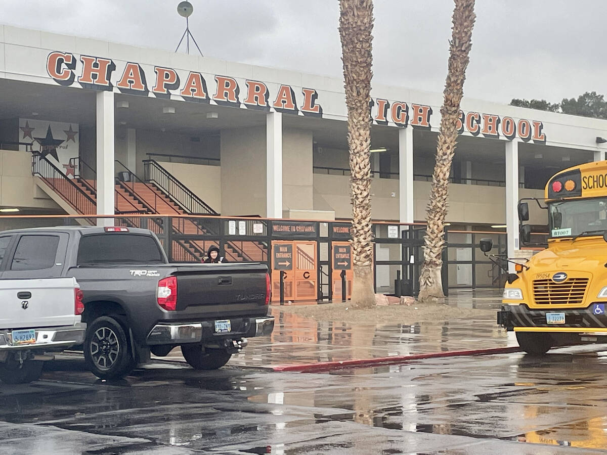 Chaparral High School on Thursday, Jan. 5, 2023 (Julie Wootton-Greener/Las Vegas Review-Journal)