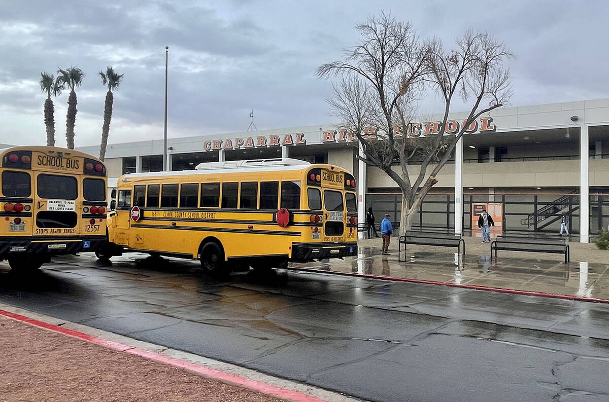 Chaparral High School on Thursday, Jan. 5, 2023 (Julie Wootton-Greener/Las Vegas Review-Journal)