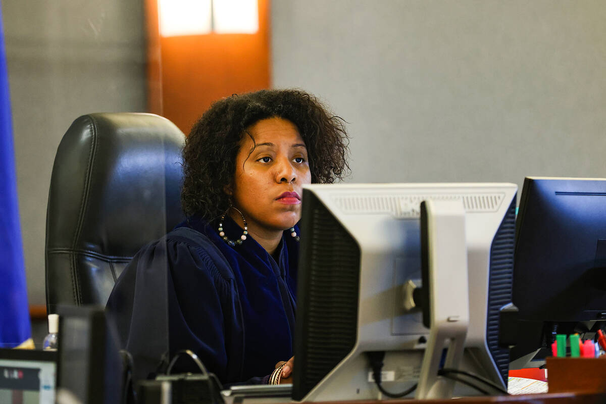 District Judge Jasmin Lilly-Spells presides over a sentencing hearing at the Regional Justice C ...