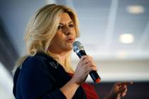 Michele Fiore participates in a debate in Henderson in 2016. (AP Photo/John Locher)