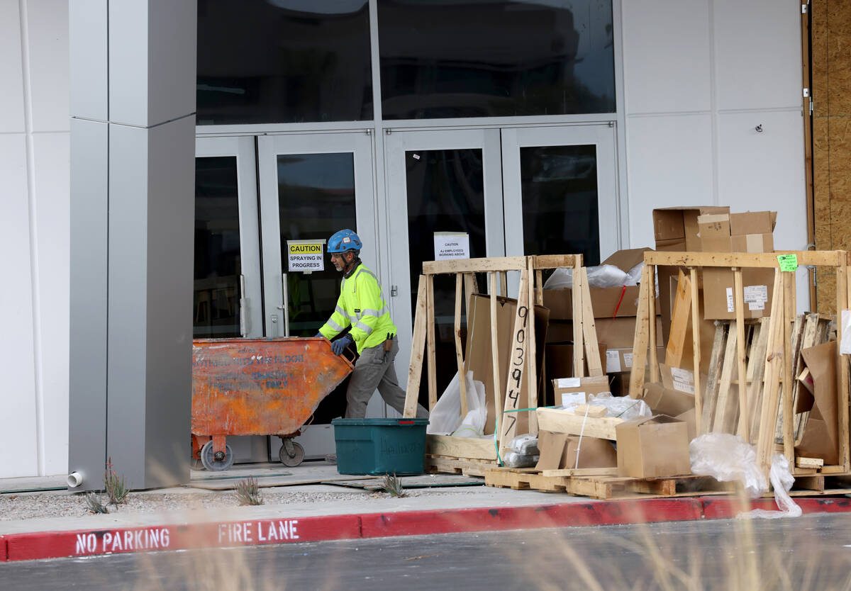 The Las Vegas Aces training facility under construction adjacent to the Las Vegas Raiders headq ...