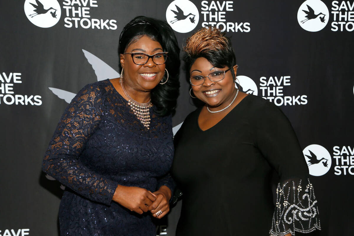 Lynnette Hardaway, left, and Rochelle Richardson of Diamond and Silk attend the Save the Storks ...