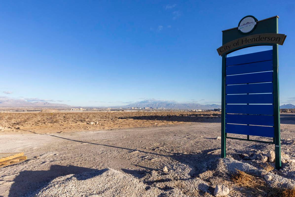 Vacant land where Station Casinos plans to build a 600-room resort west of the Via Inspirada/Bi ...