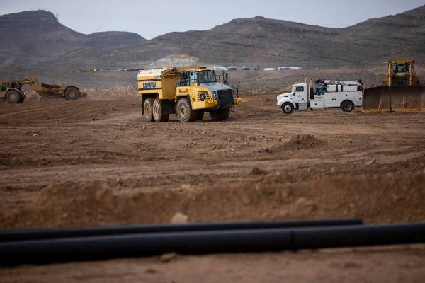 The future site of a HEYDUDE distribution center at the APEX Industrial Park in North Las Vegas ...