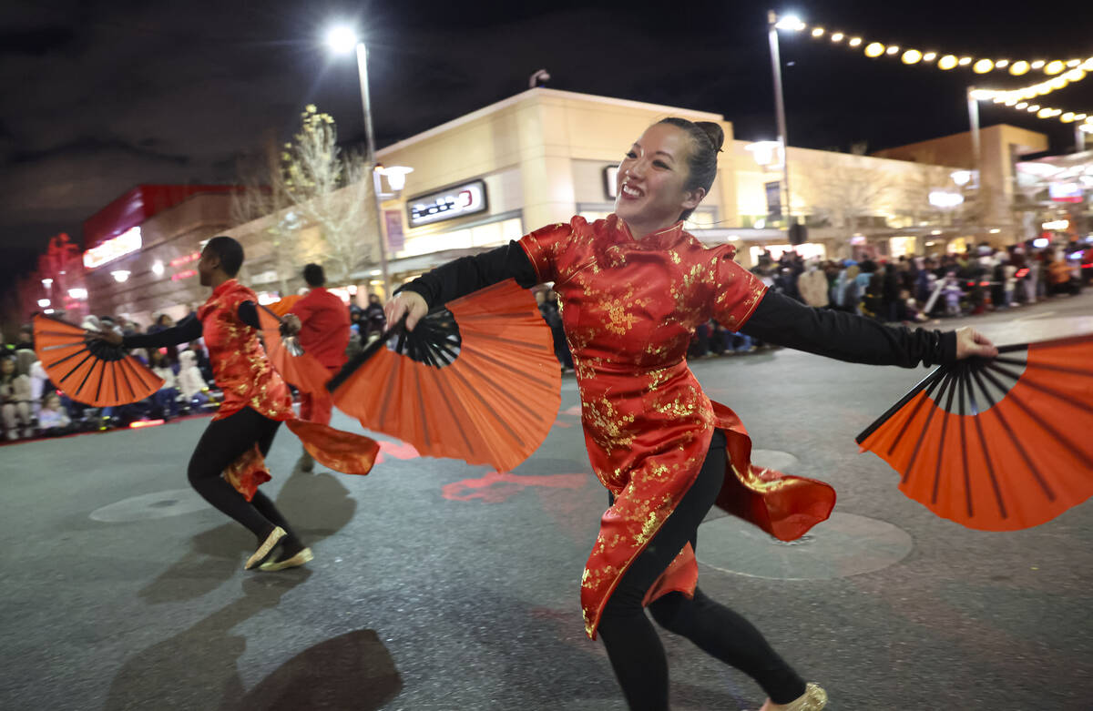 Best Agency performers entertain the crowd during Downtown Summerlin's Lunar New Year Parade on ...