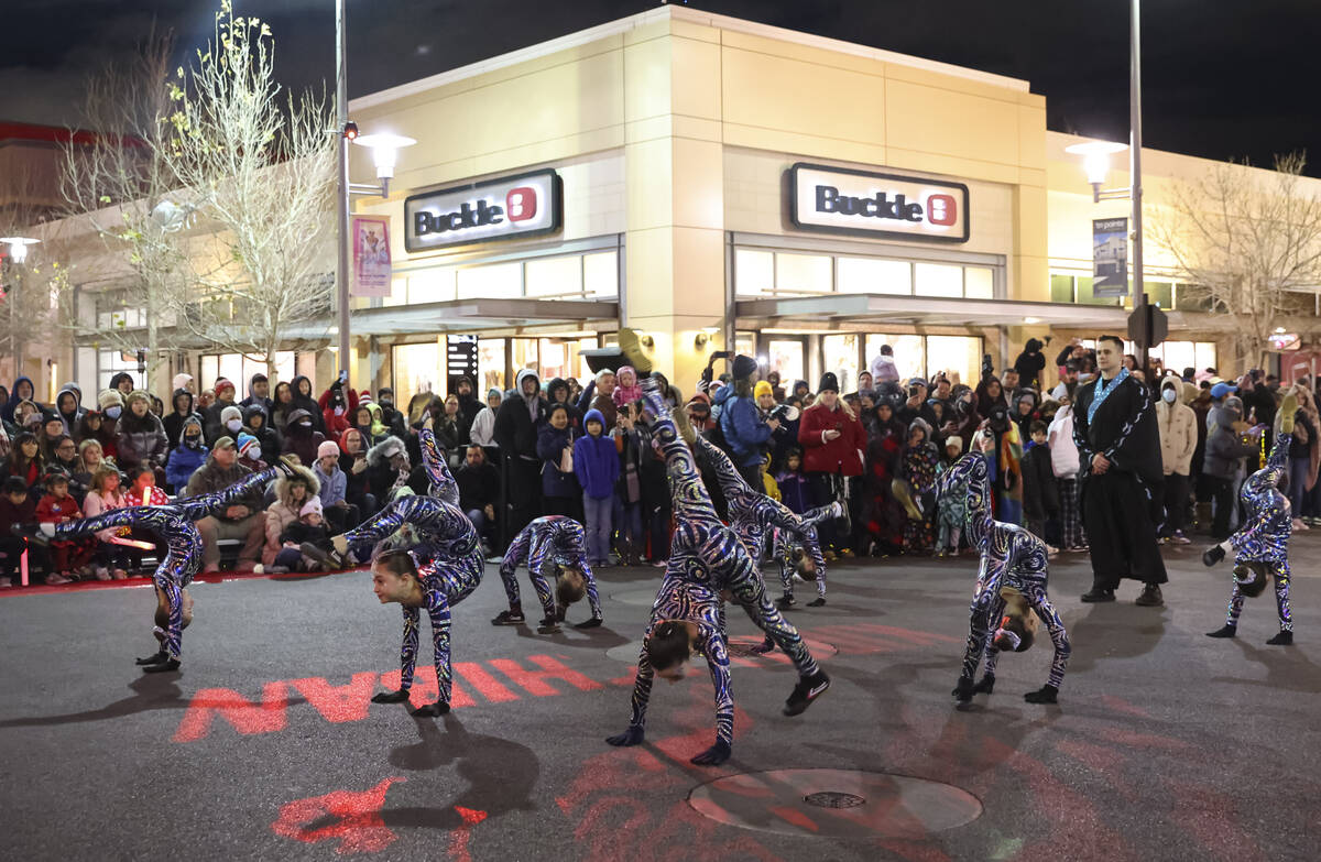 Members of K-Star Training Academy perform during Downtown Summerlin's Lunar New Year Parade on ...