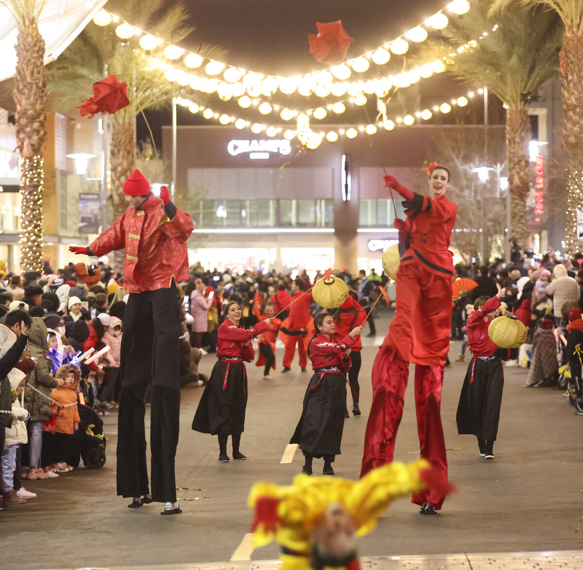 Best Agency performers entertain the crowd during Downtown Summerlin's Lunar New Year Parade on ...